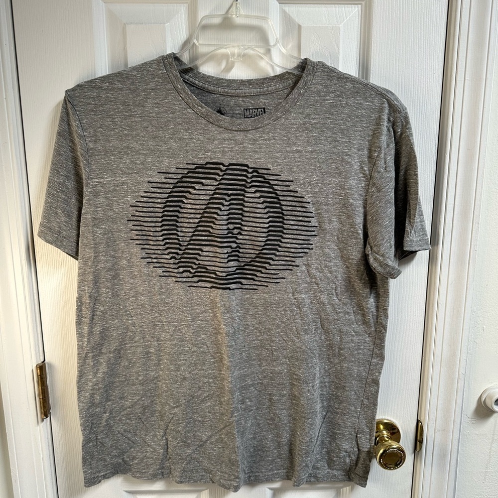 Marvel Heather Gray Avengers Emblem Tee
